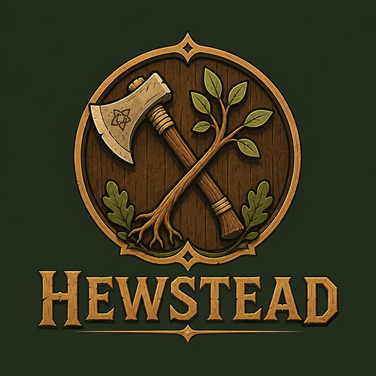 Hewstead, a homestead hewn by hand